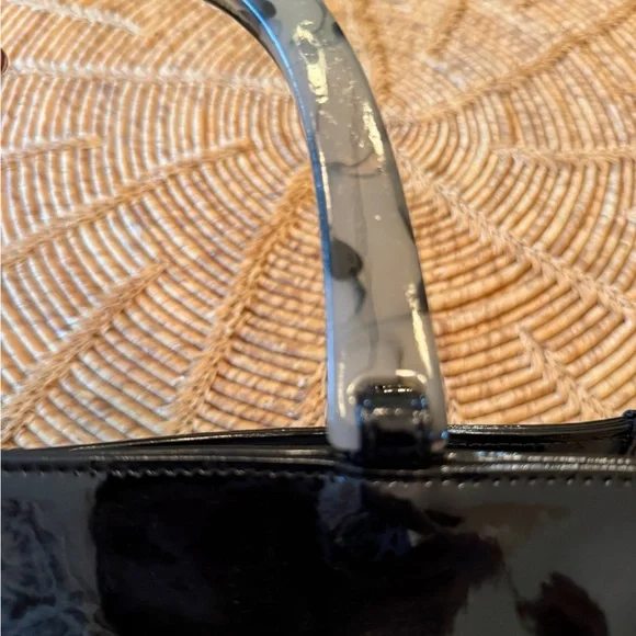 Neiman Marcus Black Patent Small Tote Bag - Picture 3 of 12